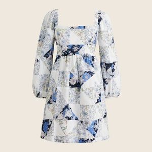 J.Crew Squareneck cotton voile dress in patchwork floral
